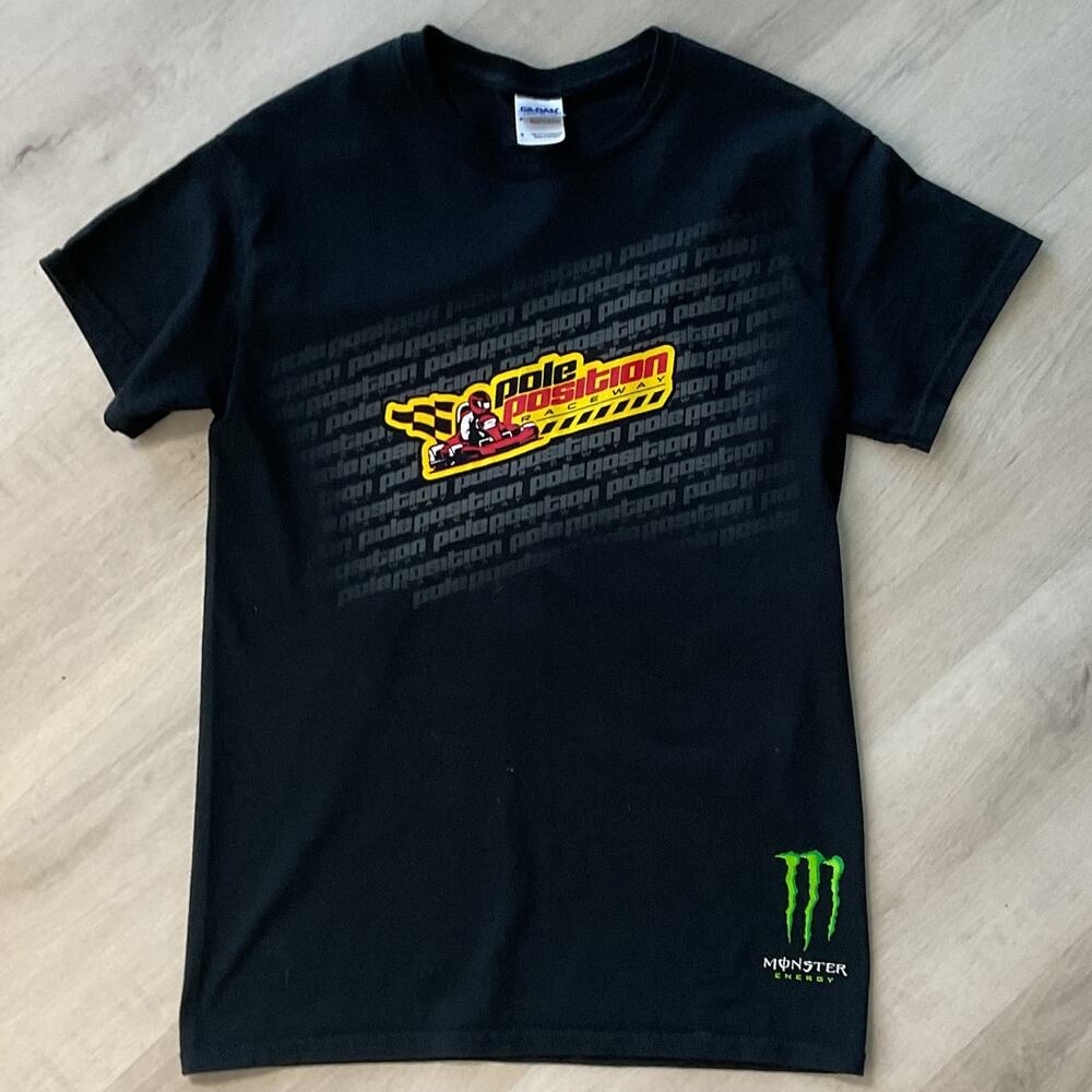 Gildan Pole Position Raceway Mens Size S Black T Shirt